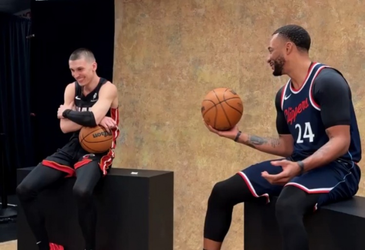 成队友了😁希罗上赛季三分大赛1分险胜夺冠 鲍威尔预赛垫底出局